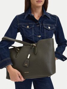 GINO ROSSI Torebka C- LDA9537 Khaki. Brązowe shopper bag Gino Rossi, bez wzorów, ze skóry, bez dodatków. Za 259,99 zł.