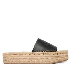 Espadryle Calvin Klein. Czarne espadryle Calvin Klein, bez wzorów, bez obcasa. Za 449,99 zł.