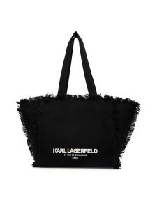 KARL LAGERFELD Torebka B2W50021 Czarny. Czarne shopper bag KARL LAGERFELD, bez wzorów, z materiału, bez dodatków. Za 549,99 zł.