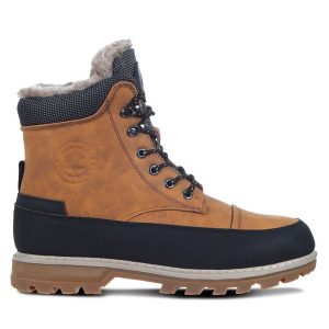 Trapery Luhta. Brązowe buty zimowe Luhta, bez obcasa, bez zapięcia. Za 299,99 zł.