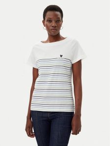 Tom Tailor T-Shirt 1045544 Biały Regular Fit. Białe t-shirty Tom Tailor, l, bez wzorów, z bawełny, bez kołnierzyka, bez ramiączek. Za 69,99 zł.