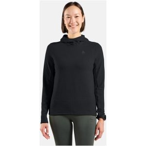 Bluza z kapturem Odlo Mid layer hoody ESSENTIAL THERMAL. Czarne bluzy ODLO, bez wzorów, z kapturem. Za 339,99 zł.