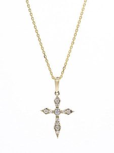 ATELIER DU DIAMANT Złota zawieszka "Eternal Faith" z diamentami rozmiar: onesize. Żółte zawieszki ATELIER DU DIAMANT, z diamentem, złote. Za 869,99 zł.