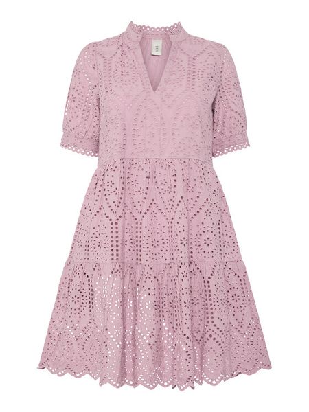 YAS Sukienka letnia Holi 26027163 Różowy Regular Fit. Czerwone kombinezony YAS, na lato, s, bez wzorów, z bawełny, bez kołnierzyka, bez ramiączek. Za 209,99 zł.