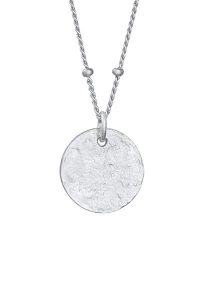 Elli Damska kula zawieszką płytkową młotkowaną srebro 925 Sterling SiIlver Naszyjniki 1 ct Damski. Szare zawieszki Elli, srebrne. Za 168,99 zł.