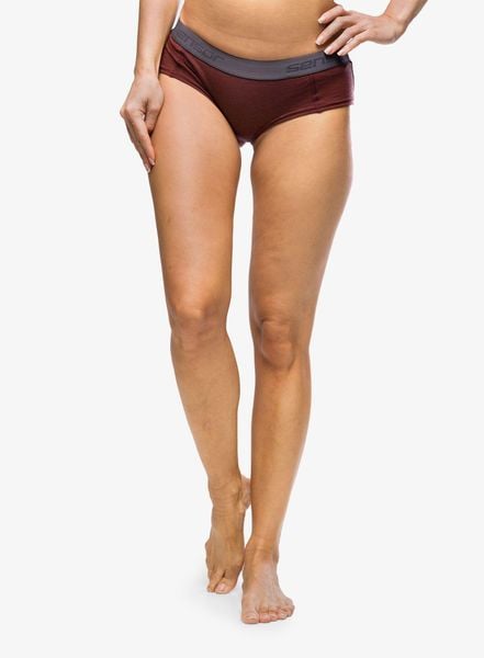 Figi termoaktywne Sensor Merino Air Panties. Czerwone figi Sensor, bez wzorów, ze skóry. Za 98,99 zł.