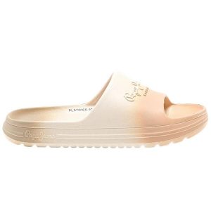 Klapki damskie Pepe Jeans Beach Slidecol. Czerwone klapki Pepe Jeans, bez wzorów, z jeansu, bez obcasa. W wyprzedaży za 110,85 zł.