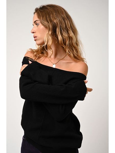 AUTHENTIC CASHMERE Kaszmirowy sweter "Faraut" w kolorze czarnym rozmiar: L. Czarne swetry oversize AUTHENTIC CASHMERE, l, bez wzorów, z kaszmiru, bez ramiączek. Za 275,40 zł.