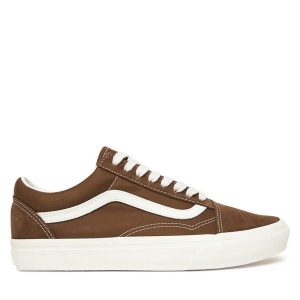 Tenisówki Vans. Brązowe trampki Vans, bez wzorów, bez zapięcia. Za 319,99 zł.