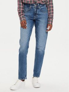 Lee Jeansy Rider 112355250 Niebieski Slim Fit. Niebieskie jeansy Lee, bez wzorów, z bawełny. Za 249,99 zł.