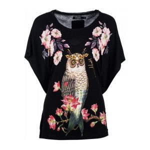 Desigual Desigual Koszulka Damska S Czarna. Bluzki marki Desigual. W wyprzedaży za 186,00 zł.
