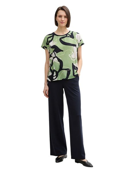 Tom Tailor Koszulka w kolorze zielono-czarnym rozmiar: L. Czarne bluzki Tom Tailor, l, bez wzorów, bez kołnierzyka, bez ramiączek. Za 52,79 zł.