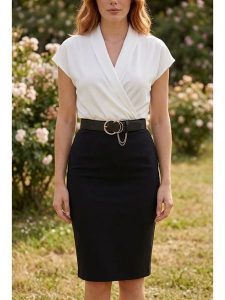 SOULSHAE Sukienka w kolorze biało-czarnym rozmiar: L/XL. Białe sukienki SOULSHAE, l, bez wzorów, z koronki, bez kołnierzyka, bez ramiączek, midi. Za 124,95 zł.