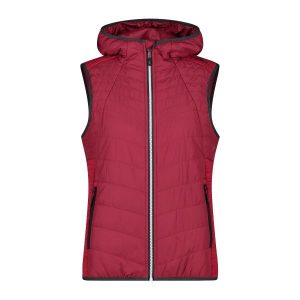 Damska kurtka bez rękawów z kapturem CMP. Czerwone kurtki CMP, bez wzorów, z puchu, z kapturem. Za 347,00 zł.
