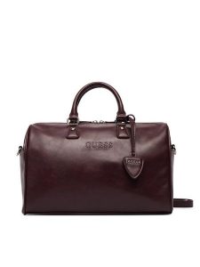 Guess Torebka V6BZ06 W4595 Fioletowy. Fioletowe kuferki Guess, z aplikacjami, ze skóry, bez dodatków. Za 434,99 zł.