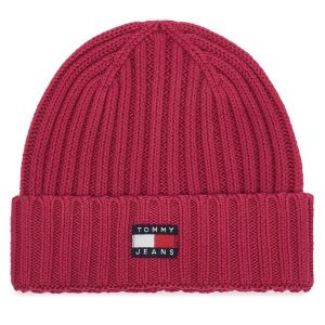 Czapka Tommy Hilfiger. Czerwone czapki TOMMY HILFIGER, bez wzorów. Za 149,99 zł.
