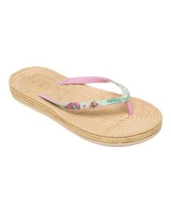 Japonki plażowe damskie Roxy SOUTH BEACH. Czarne klapki Roxy, bez wzorów, z gumy, bez obcasa. Za 94,99 zł.