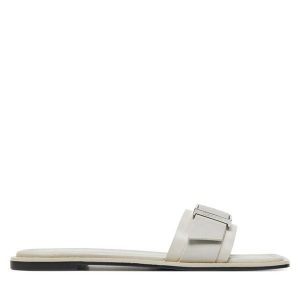 Klapki Calvin Klein. Szare klapki Calvin Klein, bez wzorów, bez obcasa. Za 309,99 zł.