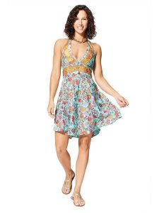 Aller Simplement Sukienka w kolorze turkusowym rozmiar: 34-40. Niebieskie sukienki Aller Simplement, bez wzorów, klasyczne, bez kołnierzyka, bez ramiączek, mini. Za 56,99 zł.