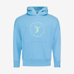 Bluza z kapturem unisex PADEL. Niebieskie kurtki Head, l, bez wzorów, z kapturem. W wyprzedaży za 323,80 zł.