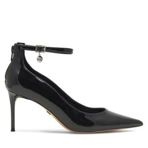 Szpilki Nine West. Czarne szpilki Nine West, bez wzorów, bez obcasa. Za 184,99 zł.