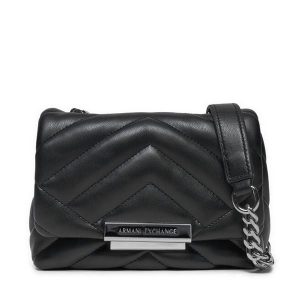Torebka Armani Exchange. Czarne torebki wieczorowe Armani Exchange, bez wzorów, bez dodatków. Za 509,99 zł.