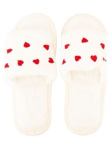 Zwillingsherz Kapcie w kolorze czerwono-kremowym rozmiar: S/M. Brązowe kapcie Zwillingsherz, bez wzorów, z materiału. Za 60,99 zł.