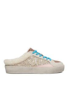 Eva Minge Klapki NARI-25/502 Złoty. Żółte klapki Eva Minge, bez wzorów, z syntetyku, bez obcasa. Za 379,99 zł.