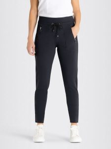 MAC Spodnie "Easy" w kolorze czarnym rozmiar: 38. Czarne spodnie z wysokim stanem MAC, bez wzorów, z materiału, z podwyższonym stanem. Za 239,99 zł.