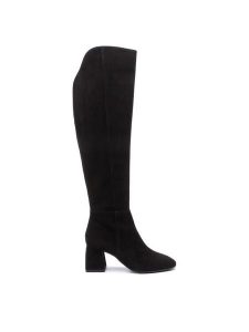 Baldowski Kozaki Baldowski D02338-4330-027 Czarny. Czarne kozaki Baldowski, bez wzorów, ze skóry, bez obcasa, na słupku, bez zapięcia. Za 749,99 zł.