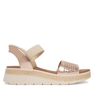 Sandały Skechers. Żółte sandały Skechers, bez wzorów, bez obcasa, na płaskiej podeszwie, bez zapięcia. Za 319,99 zł.