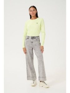 Kaffe Koszulka w kolorze żółtym rozmiar: XL. Żółte bluzki Kaffe, xl, bez wzorów, bez kołnierzyka, bez ramiączek. Za 70,08 zł.