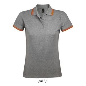 Damska koszulka polo Sol's Pasadena. Brązowe bluzki SOL'S, s, bez wzorów, z bawełny, bez kołnierzyka, bez ramiączek. Za 134,50 zł.