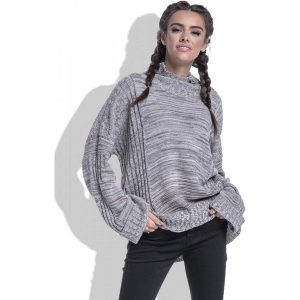 Mocca Golf Melanżowy Luźny z Szerokimi Rękawami. Golfy marki Molly.pl. W wyprzedaży za 69,95 zł.