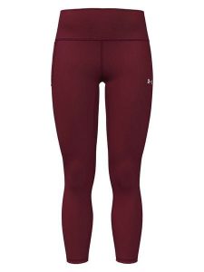 Under Armour Legginsy funkcyjne w kolorze bordowym rozmiar: XS. Czerwone legginsy Under Armour, xs, bez wzorów, z materiału, z podwyższonym stanem, outdoorowe. Za 122,99 zł.