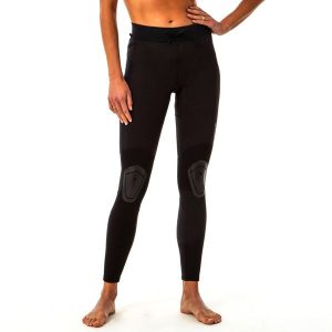 Legginsy UV surfingowe damskie Olaian 900 z neoprenu. Czarne legginsy OLAIAN, bez wzorów, z neoprenu. Za 119,99 zł.