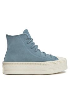 Converse Trampki Chuck Taylor As Modern Lift A06816C Niebieski. Niebieskie trampki Converse, bez wzorów, ze skóry, bez zapięcia. Za 469,99 zł.