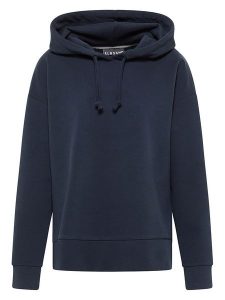 ELBSAND Bluza "Maika" w kolorze granatowym rozmiar: XS. Niebieskie bluzy ELBSAND, xs, bez wzorów, z bawełny, z kapturem. Za 173,99 zł.