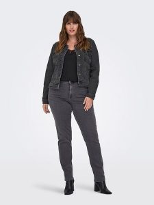 ONLY Dżinsy - Slim fit - w kolorze antracytowym rozmiar: 44/L32. Czarne jeansy ONLY, z aplikacjami, ze skóry. Za 136,13 zł.