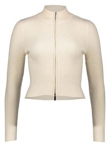 ONLY Kardigan "Senta" w kolorze beżowym rozmiar: L. Brązowe kardigany ONLY, prążkowane. Za 104,99 zł.