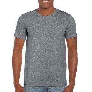 Koszulka Softstyle Dla Dorosłych Unisex. Szare bluzki GILDAN, s, bez wzorów, sportowe, bez kołnierzyka, bez ramiączek. Za 28,99 zł.