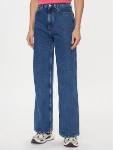 Tommy Jeans Jeansy Claire DW0DW17191 Niebieski Wide Leg. Niebieskie jeansy Tommy Jeans, bez wzorów, z jeansu. Za 309,99 zł.
