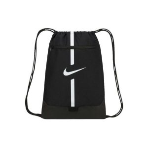 Torba sportowa unisex Nike Academy Gymsack pojemność 18 L. Czarne torby podróżne i sportowe Nike, bez wzorów. Za 79,99 zł.