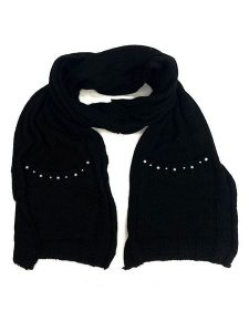 MILANO AMOUR Szal w kolorze czarnym z dodatkiem wełny - 230 x 25 cm rozmiar: onesize. Czarne szaliki MILANO AMOUR, bez wzorów, z materiału. Za 152,98 zł.