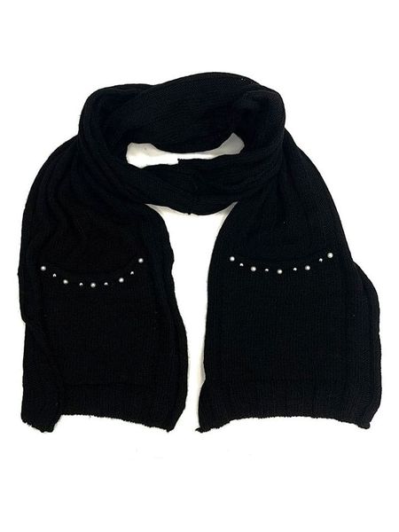 MILANO AMOUR Szal w kolorze czarnym z dodatkiem wełny - 230 x 25 cm rozmiar: onesize. Czarne szaliki MILANO AMOUR, bez wzorów, z materiału. Za 152,62 zł.