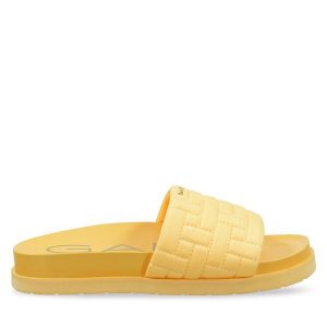 Klapki Gant. Żółte klapki GANT, bez wzorów, bez obcasa. Za 229,99 zł.