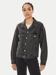 Levi's® Kurtka jeansowa 90's A1743-0000 Czarny Relaxed Fit. Czarne kurtki s, bez wzorów, z bawełny, bez kaptura. Za 449,99 zł.
