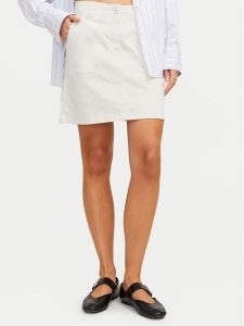 JJXX Spódnica mini Kendal 12266762 Écru Regular Fit. Spódnice JJXX, s, bez wzorów, z bawełny, mini. Za 99,99 zł.