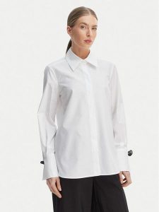 Marella Koszula Legume 2613111043 Biały Regular Fit. Białe koszule Marella, bez wzorów, z bawełny, bez kołnierzyka, bez ramiączek. Za 398,99 zł.