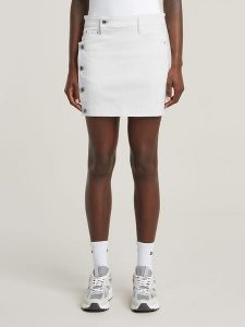 G-Star Spódnica dżinsowa w kolorze białym rozmiar: W30. Białe spódnice G-Star, bez wzorów, klasyczne, mini. Za 165,99 zł.